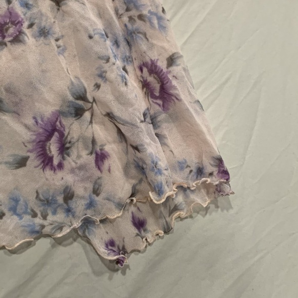 Vintage Victoria's Secret Floral Lace Babydoll Top M/L Y2K Cottagecore Lingerie - Picture 7 of 12